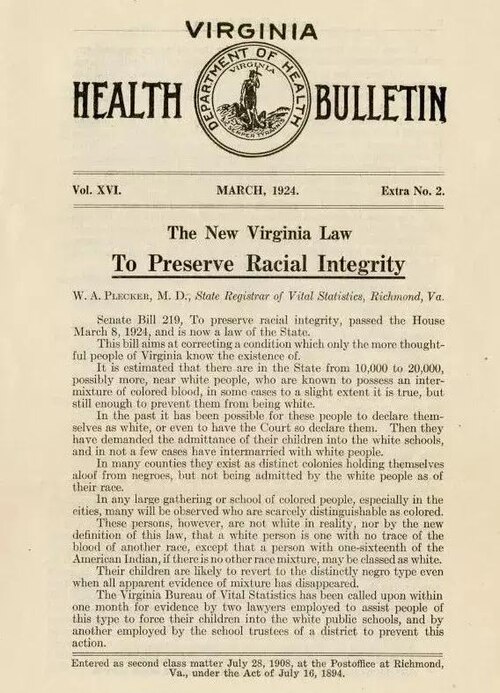 Racial Integrity Act of 1924